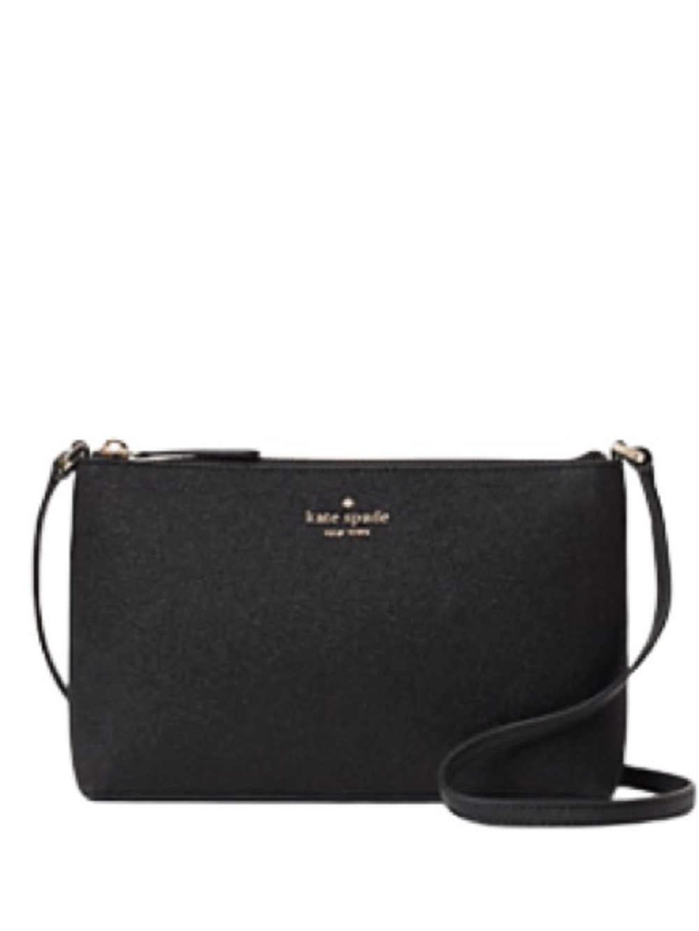 kate spade Joeley black glitter crossbody bag